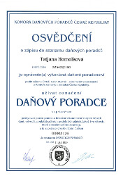 Osvědčení daňového poradce